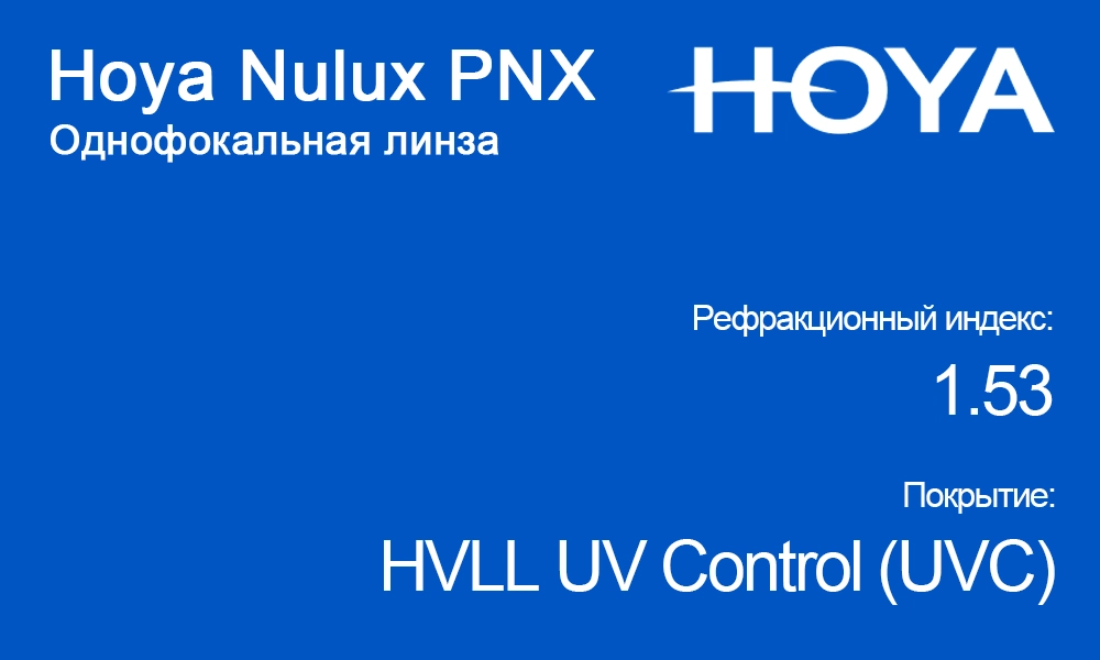 Асферические линзы Hoya Nulux PNX 1.53